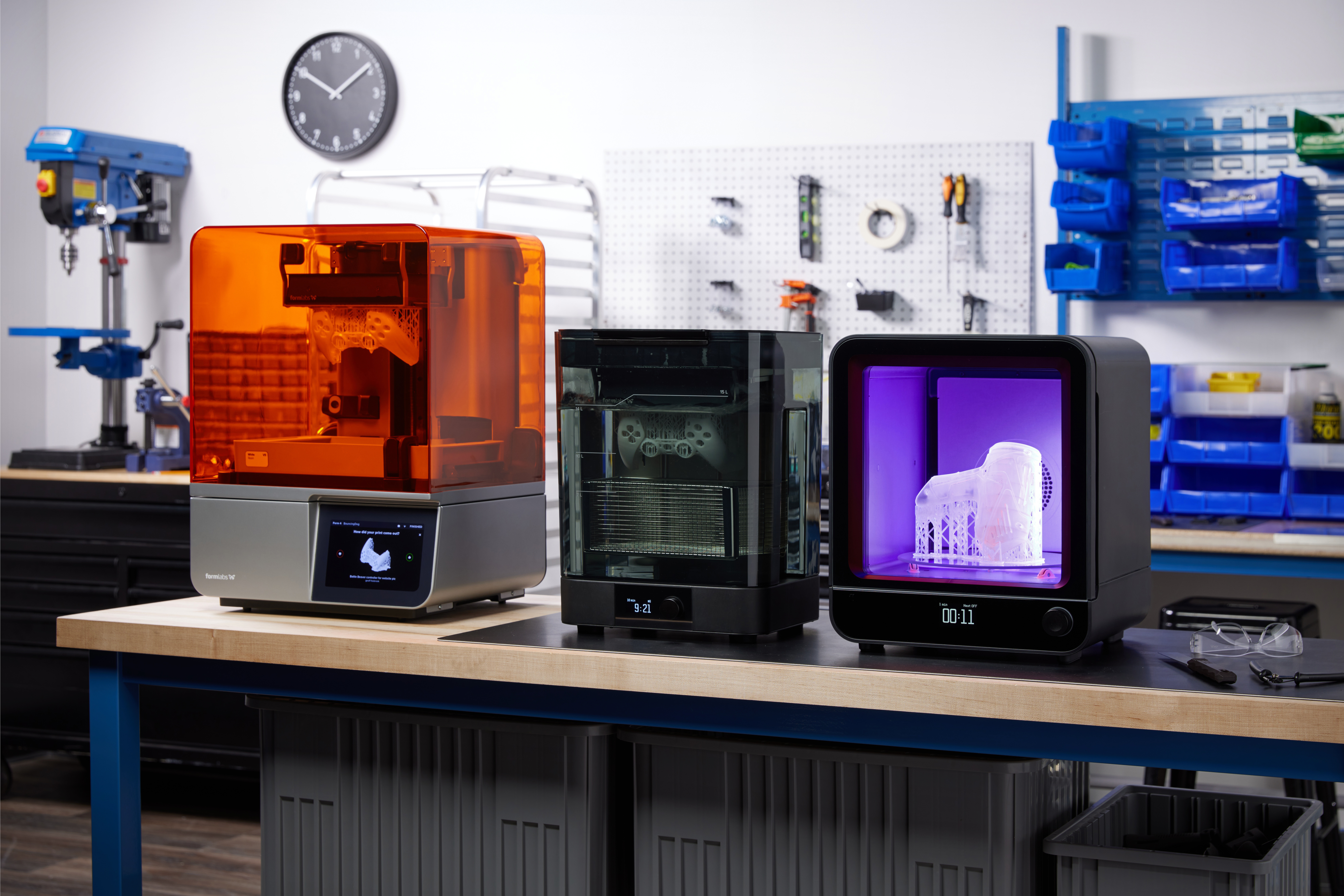 Stanowisko druku, mycia i utwardzania Formlabs