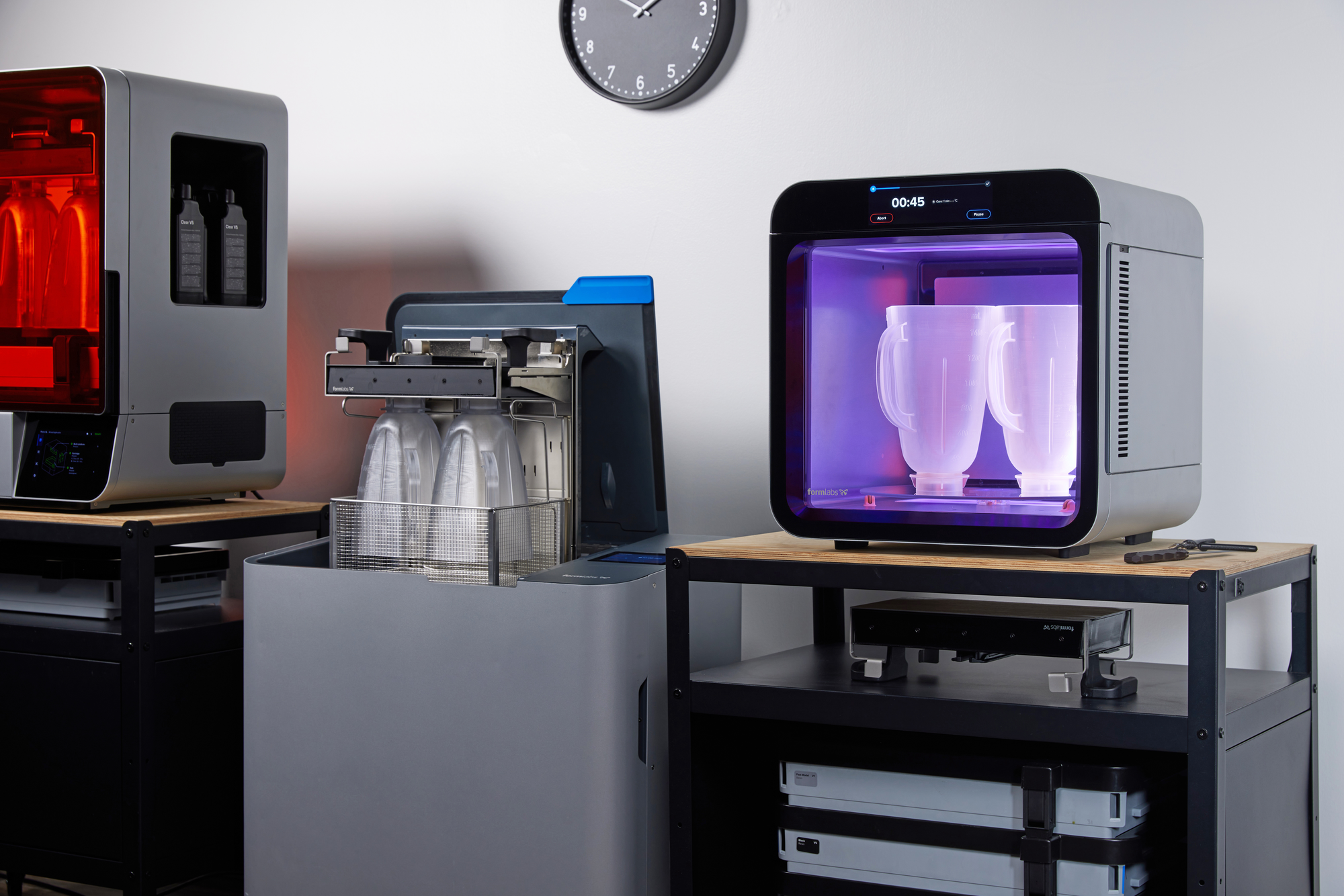Stanowisko druku, mycia i utwardzania Formlabs